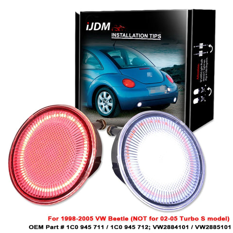 LED Rear Bumper Reflector Light for VW Beetle 1998 LED Ambient Light iJDM