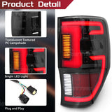 Tail Lights LED Smoked for Ford Ranger 2012-2022