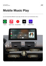 Wireless CarPlay Android Auto Screen for BMW 1 Series 2004-2012