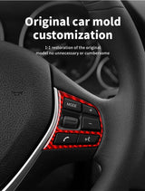 For BMW F30 F32 F34 (2013-2019) Car Steering Wheel Button Panel Trim Sticker Anti Scratch Carbon Fiber Interior Tuning Accessory