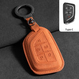 Suede Car Key Case Cover For Cadillac