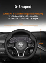 Leather Steering Wheel Cover for Nissan Qashqai Note