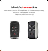 Metal and Leather Car Key Case Cover for Land Rover Range Rover Discovery Evoque Sport Velar Key Protection Shell Accessories