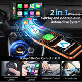 2-in-1 Wireless CarPlay Auto Adapter for VW Toyota CarPlay Adapter AKAMATE