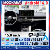 15.8 Inch Android Head Unit with GPS for Audi A4L A5 Android Head Unit Aotsr 4GB 64GB Carplay Eight Core