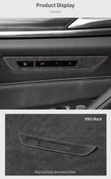 For BMW 5er G30 G38 6GT G32 Seat Memory Button  Panel Trim Frame Sticker Car Premium Interior Tuning Accessories Made of Alcanta