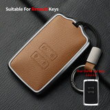 Metal and Leather Car Key Case Cover For Renault Clio Kadjar Capture Koleos Espace Master Talisman Talisman Scenic Protect Cover
