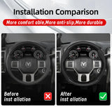 Matte Carbon Fiber Cover for Ram 1500 2500 3500 Car Interior Accessory Hocasen