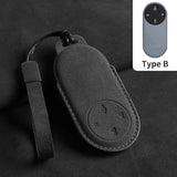 Suede Car Key Case Cover for Aito M9 2024 Car Key Protective Shell Accessories