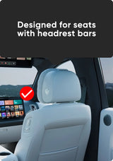 Expandable Car Backseat Desk for Laptop & Dining, with Non-Slip Pad & Device Holder, Adjustable, Foldable