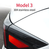 Stainless Steel Rear Light Trim for Tesla Model 3 Car Interior Accessory GMUNI
