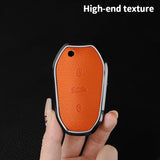 Citroen C5 X C4L C6 C3-XR AIRCROSS 308 408 508 2008 3008 4008 5008 DS 5LS 4S Metal and Leather Car Key Case Cover Car Accesso