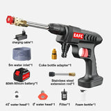 Cordless High Pressure Car Wash Washer Gun 40WH/80WH Electric Water Gun Machine