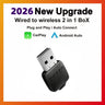 2-in-1 Wireless CarPlay and Android Auto Adapter Plug & Play