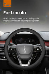 Lincoln Ultra-Thin Leather Steering Cover Car Interior Accessory Hocasen