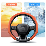 Suede Snap-On Steering Wheel Cover for Honda Civic Car Interior Accessory Hocasen