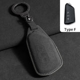 Suede Car Remote Key Case Cover for Volkswagen Golf