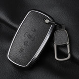 Metal and Leather Car Key Case Cover For Ford