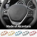 For BMW F20 F21 F30 F34 Steering Wheel Trim Frame Sticker Car Premium Interior Tuning Accessories Made of Alcantara Customiza