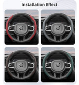 Breathable Faux Leather Steering Wheel Cover for Volvo
