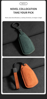 Suede Car Remote Key Case Cover for Volkswagen Golf