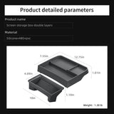 Smabee for Tesla Model Y 2025 Juniper Dashboard Storage Tray Car Display Screen Rear Storage Box Tray Accessories Black Dashb
