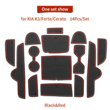 Anti-Slip Gate Slot Mat for Kia K3 FORTE Cerato 2021 - 2023 GT Non-Slip Door Groove Pad Cup Holder Interior Accessories Car I
