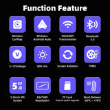 5.0" Removable CarPlay GPS Display Universal Motorcycle Android Head Unit EKIY