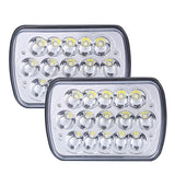Latest Style 2pcs 7X6 5X7 Led Headlights For Jeep Wrangler YJ Cherokee XJ H6014 H6052 H6054 H4 Headlamp Car Accessories Led Lamp