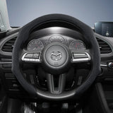 Snap-On Suede Steering Wheel Cover for Mazda Cars