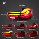 GTS LED Tail Lights for BMW 3 Series F30 2012-2019 LED Ambient Light Vland