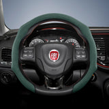 Premium Suede Steering Wheel Cover for Fiat Models Car Interior Accessory Hocasen Green