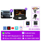 Android 13 Multimedia GPS Radio for Mitsubishi Outlander 2005–2012