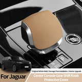 Original Leather Center Gear Shift Knob Cover For Jaguar Lever Shifter Boot Anti Scratch Car Performance Interior Accessories