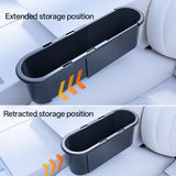 Adjustable Sliding Car Seat Gap Organizer, Flush-Mount Storage Box for Driver & Passenger, 2X Expandable Capacity Car Interio