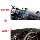 Premium Leather Dashboard Cover Mat for Smart Fortwo 2014–2025 Dashboard Mat CATUSIKI