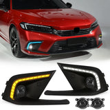 Fog Lights DRL Bumper Cover for Honda Civic 2021-2024 LED Ambient Light MAGIC COLORM