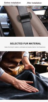 Faux Fur Seat Belt Buckle Cover for BMW 3 Series Car Interior Accessory LINGLUYANG