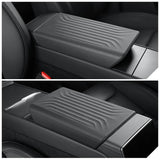 2026 2025 For Tesla Model Y Juniper Armrest Box Lid Cover TPE Soft Snug Fit Center Console Protector Case Interior Accessorie
