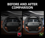 Matte Carbon Fiber Suede Wheel Cover for Changan Car Interior Accessory Hocasen