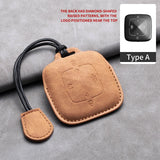 Leather Car Key Case For ZEEKR 001 009 7X - Sheep Suede Protector & Holder