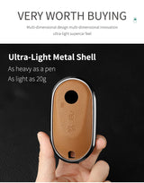 Metal and Leather Car Key Case Cover for Various Mercedes Benz Models Car Interior Accessory OEM