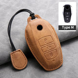 Car Key Cover For VW Volkswagen Touareg 2011-2018 Leather Car Key Case Cover For Touareg Car Interior Accessory | Car Key Cov
