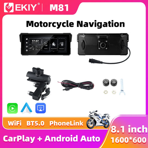 8.1 inch Touchscreen Wireless CarPlay GPS for Moto Android Head Unit EKIY