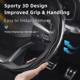 Cupra Wave Carbon Fiber Steering Wheel Cover Shell Car Interior Accessory Hocasen