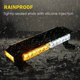 30 LED Amber/White Strobe Warning Light Magnet 12V