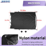 Soft Nylon Roof Sunshade for Jeep Wrangler JK 2007-2017 Car Interior Accessory HEBE
