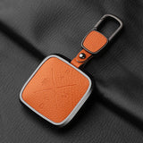 Metal and Leather 4 Button Car Key Case Cover for Zeekr X 001 009 2022 2023