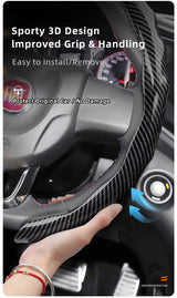 Carbon Fiber Wheel Cover for Fiat 500 Punto Car Interior Accessory Hocasen