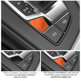 For Audi A5 F5 A4 S4 S5 B9 Sport 2016+ Handbrake Button Knob Trim Sticker Car Interior Accessories Made of Alcantara Car supp